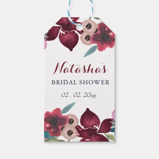 Boho bloementuin bruiloftsborrel  cadeaulabel (Voorkant)