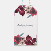 Boho bloementuin bruiloftsborrel  cadeaulabel (Achterkant)