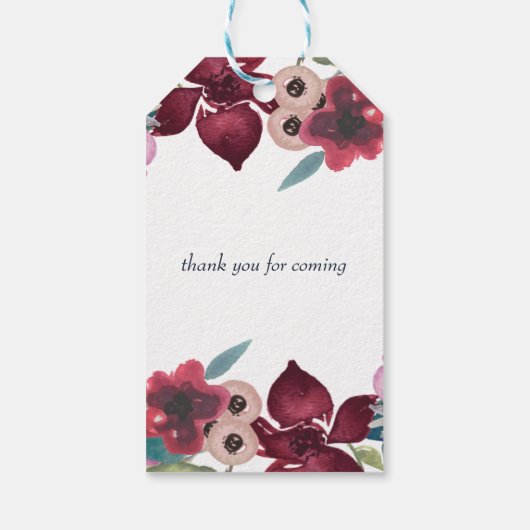 Boho bloementuin bruiloftsborrel cadeaulabel (Achterkant)