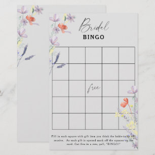 Boho bloementuin bruiloftsfeest bingo spel