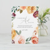 Boho Bloementuin | Foto Bruiloft Casual Kaart (Staand voorkant)