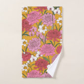Boho Bloementuin Geel Gepersonaliseerde Naam Bad Handdoek (Handdoek)