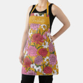 Boho Bloementuin Geel Gepersonaliseerde naam Schort (Insitu)