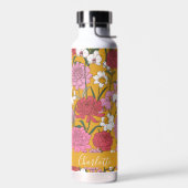 Boho Bloementuin Geel Gepersonaliseerde naam Waterfles (Links)