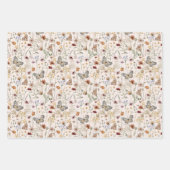 Boho bloemenverpakkings papier inpakpapier vel (Voorkant)