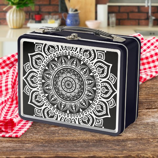 Boho bloemenwit mandala patroon