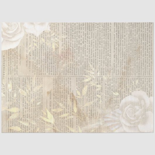 Boho BloemEphemera Ontwerp Serie #1 Tissuepapier (Voorkant)