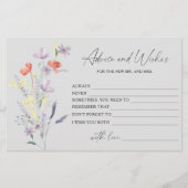 Boho bloemig advies en wensen bruidsmeisjesfeest briefpapier (Voorkant)