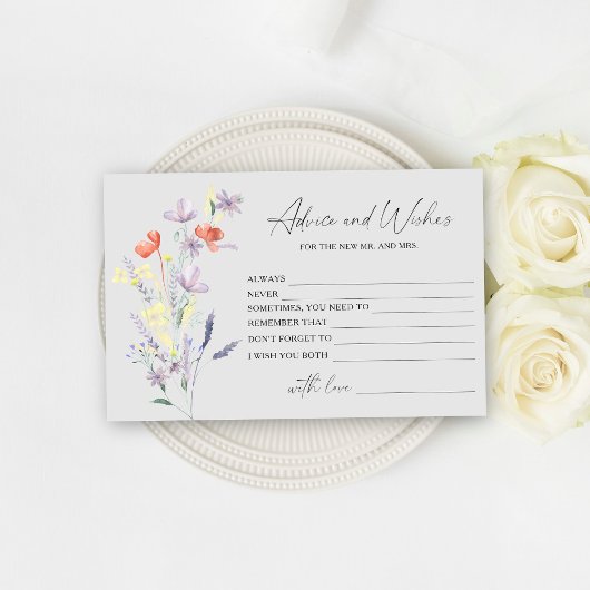Boho bloemig advies en wensen bruidsmeisjesfeest briefpapier