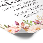 Boho bloemig Huwelijk vereist evenwicht Bord Poster (Hoek)