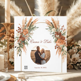 Boho bloemig huwelijksgastenboek met aangepaste fo gastenboek