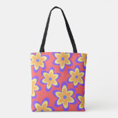 Boho bloemig kleurrijk patroon tote bag (Achterkant)