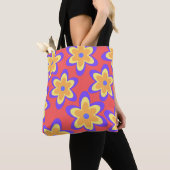 Boho bloemig kleurrijk patroon tote bag (Dichtbij)