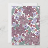 Boho bloemig, met de hand getekende bloem save the date (Achterkant)