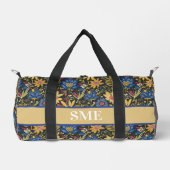 Boho bloemig monogram cadeau voor haar plunjezak (Voorkant)