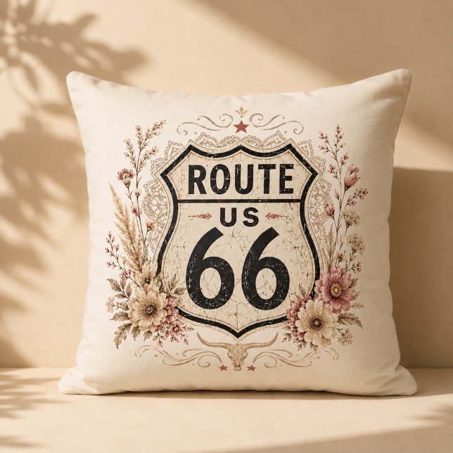 Boho bloemig Mother Road accent Kussen (Creator heeft geüpload)