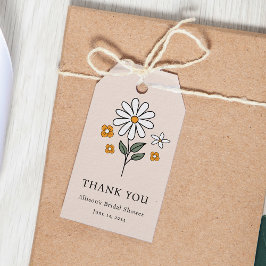 Boho Bloemige Aardetinten Botanische Bruidsdouche Cadeaulabel