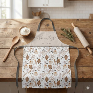 Boho bloemige all-over print schort