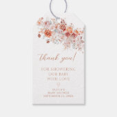 Boho bloemige baby brunch bedankje cadeaulabel (Voorkant)
