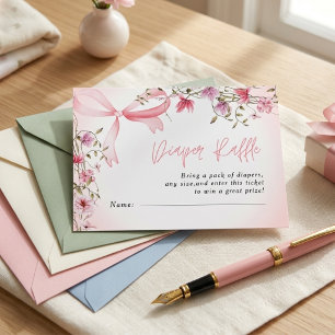 Boho bloemige baby in bloei baby shower informatiekaartje