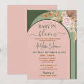 Boho Bloemige Baby in Bloei Babyshower Kaart (Voorkant / Achterkant)