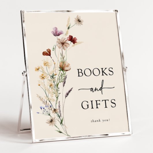 Boho bloemige baby shower poster