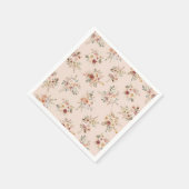 Boho bloemige baby shower servetten (Hoek)