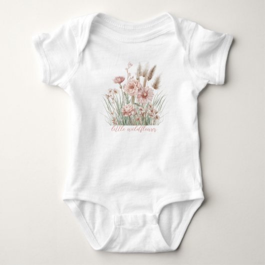 Boho bloemige babybodysuit romper (Voorkant)