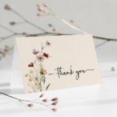 Boho Bloemige Bedankkaart