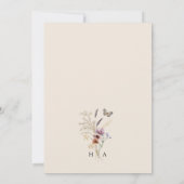 Boho Bloemige Bewaar De Datum Save The Date (Achterkant)