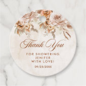 Boho bloemige bruidsborrel bedankjes labels (Voorkant)