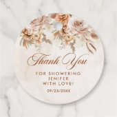 Boho bloemige bruidsbruiloft bedankjes labels (Achterkant)