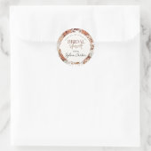 Boho bloemige bruidsdouche bedankt ronde sticker (Tas)