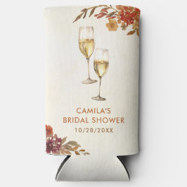 Boho bloemige bruidsdouche seltzer blikjeskoeler