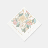 Boho bloemige bruidsdouche  servet (Hoek)