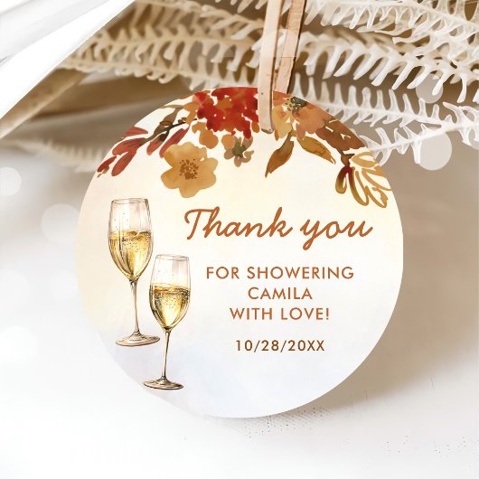 Boho bloemige bruidsfeest bedankjes labels