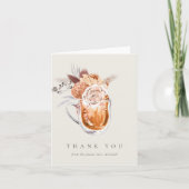 Boho Bloemige Bruidsmeisjes Koffie Bruiloftfeest Bedankkaart (Voorkant)