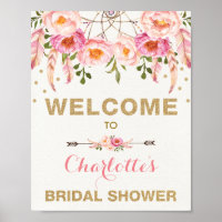 Boho Bloemige Bruiloft Borrel Roze Goud Droomvange