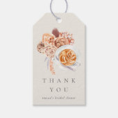 Boho Bloemige Bruiloft Brunch Dank Je Favoriet Cadeaulabel (Voorkant)