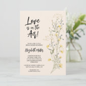 Boho Bloemige Bruiloft Feest Kaart (Staand voorkant)