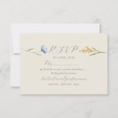 Boho Bloemige Bruiloft RSVP Kaartje (Voorkant)