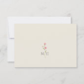 Boho Bloemige Bruiloft RSVP Kaartje (Achterkant)