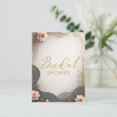 Boho bloemige bruiloft uitnodiging (Staand voorkant)
