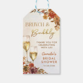 Boho bloemige bruiloftsborrel cadeaulabel (Voorkant)