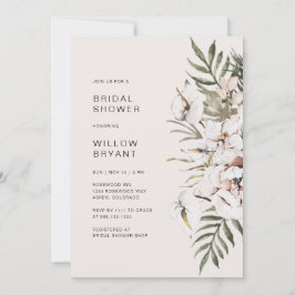 Boho Bloemige Bruiloftsborrel Kaart