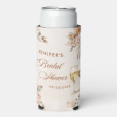 Boho bloemige bruiloftsborrel seltzer blikjeskoeler (Seltzer Voorkant)