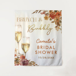 Boho bloemige brunch en bruisende bruids-shower wandkleed