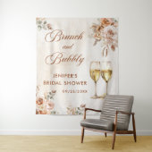 Boho bloemige brunch en bruisende bruids-shower wandkleed (In situ)