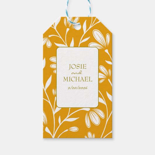 Boho bloemige cadeaukaart cadeaulabel (Voorkant)