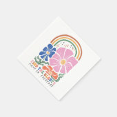 Boho Bloemige Citaten Servet (Hoek)